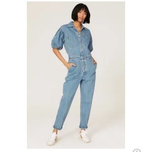 Scotch and Soda Balloon Sleeve Denim Jumpsuit